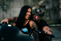 Emily and Chad motorcycle session